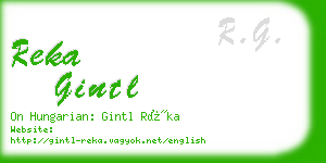 reka gintl business card